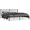 vidaXL metallist voodiraam peatsiga, must, 193x203 cm