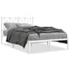 vidaXL metallist voodiraam peatsiga, valge, 120x190 cm