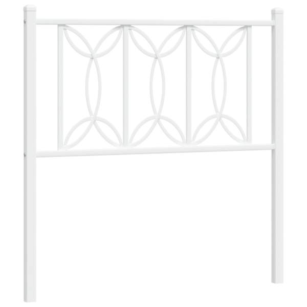 vidaXL metallist vahetatav voodipeats, valge, 75 cm