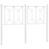 vidaXL metallist vahetatav voodipeats, valge, 120 cm