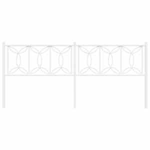 Kovové náhradní čelo postele bílé 200 cm - obrázek 4
