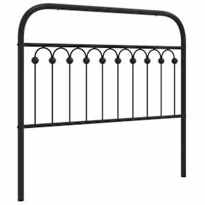 Kovové náhradní čelo postele černé 107 cm - obrázek 2