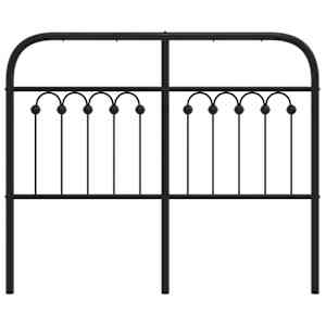 Kovové náhradní čelo postele černé 120 cm - obrázek 4