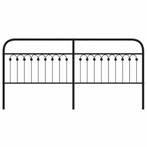 Kovové náhradní čelo postele černé 200 cm - obrázek 4