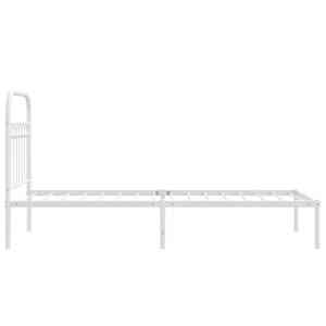 Kovový rám postele s čelem bílý 80 x 200 cm - obrázek 5