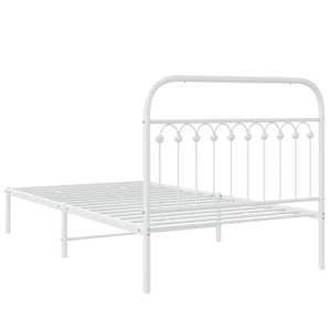 Kovový rám postele s čelem bílý 107 x 203 cm - obrázek 6