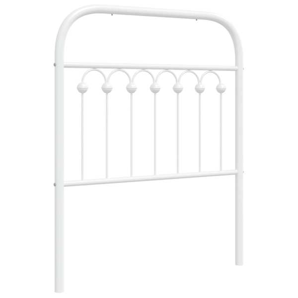 vidaXL metallist vahetatav voodipeats, valge, 75 cm