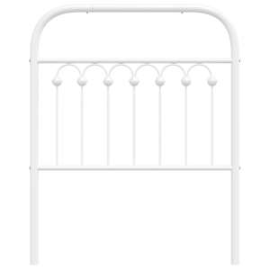 Kovové náhradní čelo postele bílé 80 cm - obrázek 4