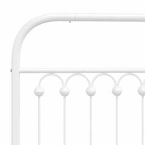 Kovové náhradní čelo postele bílé 80 cm - obrázek 5