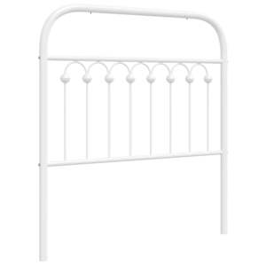 Kovové náhradní čelo postele bílé 90 cm - obrázek 2