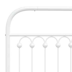 Kovové náhradní čelo postele bílé 90 cm - obrázek 5