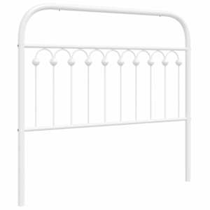 Kovové náhradní čelo postele bílé 107 cm - obrázek 2