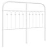 vidaXL metallist vahetatav voodipeats, valge, 120 cm