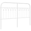 vidaXL metallist vahetatav voodipeats, valge, 135 cm