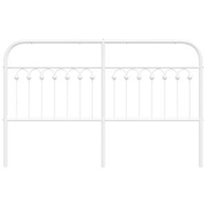 Kovové náhradní čelo postele bílé 150 cm - obrázek 4