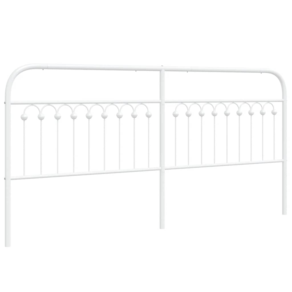 vidaXL Tăblie de pat de schimb metalică, alb, 193 cm