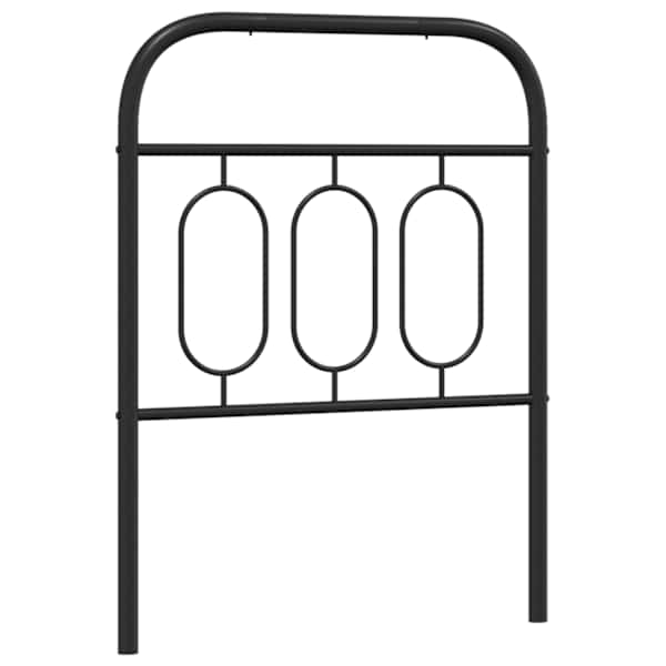 vidaXL metallist vahetatav voodipeats, must, 75 cm