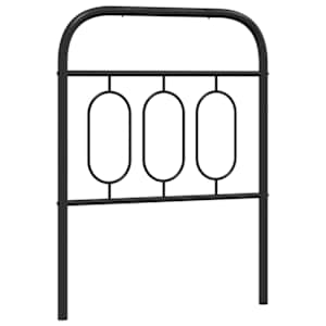 Kovové náhradní čelo postele černé 75 cm - obrázek 2