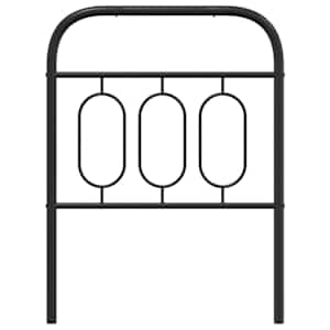 Kovové náhradní čelo postele černé 75 cm - obrázek 4