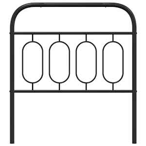 Kovové náhradní čelo postele černé 80 cm - obrázek 4