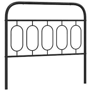 Kovové náhradní čelo postele černé 100 cm - obrázek 2