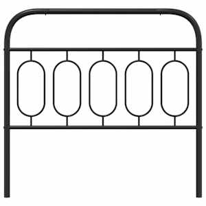 Kovové náhradní čelo postele černé 100 cm - obrázek 4