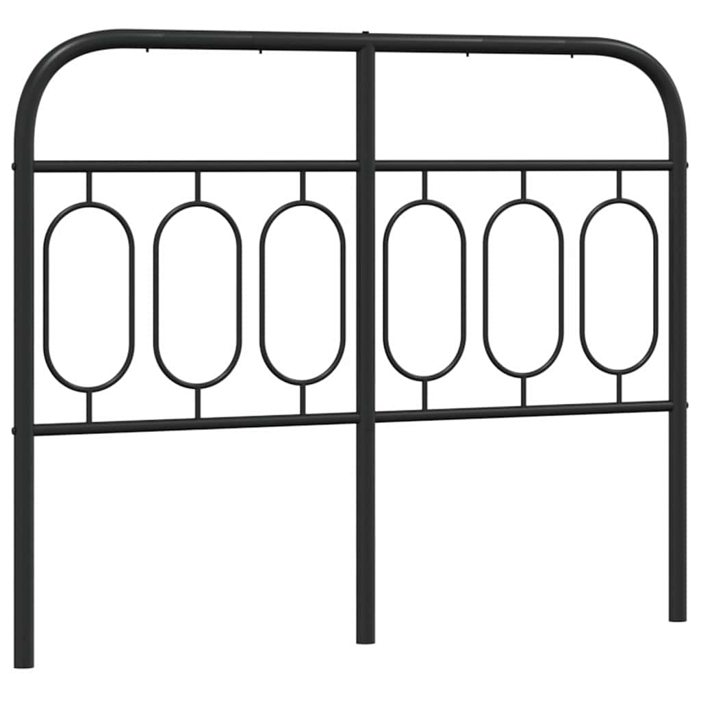 E-shop vidaXL Kovové náhradné čelo postele čierne 120 cm