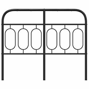 Kovové náhradní čelo postele černé 120 cm - obrázek 4