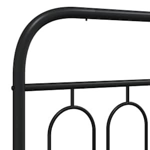 Kovové náhradní čelo postele černé 120 cm - obrázek 5