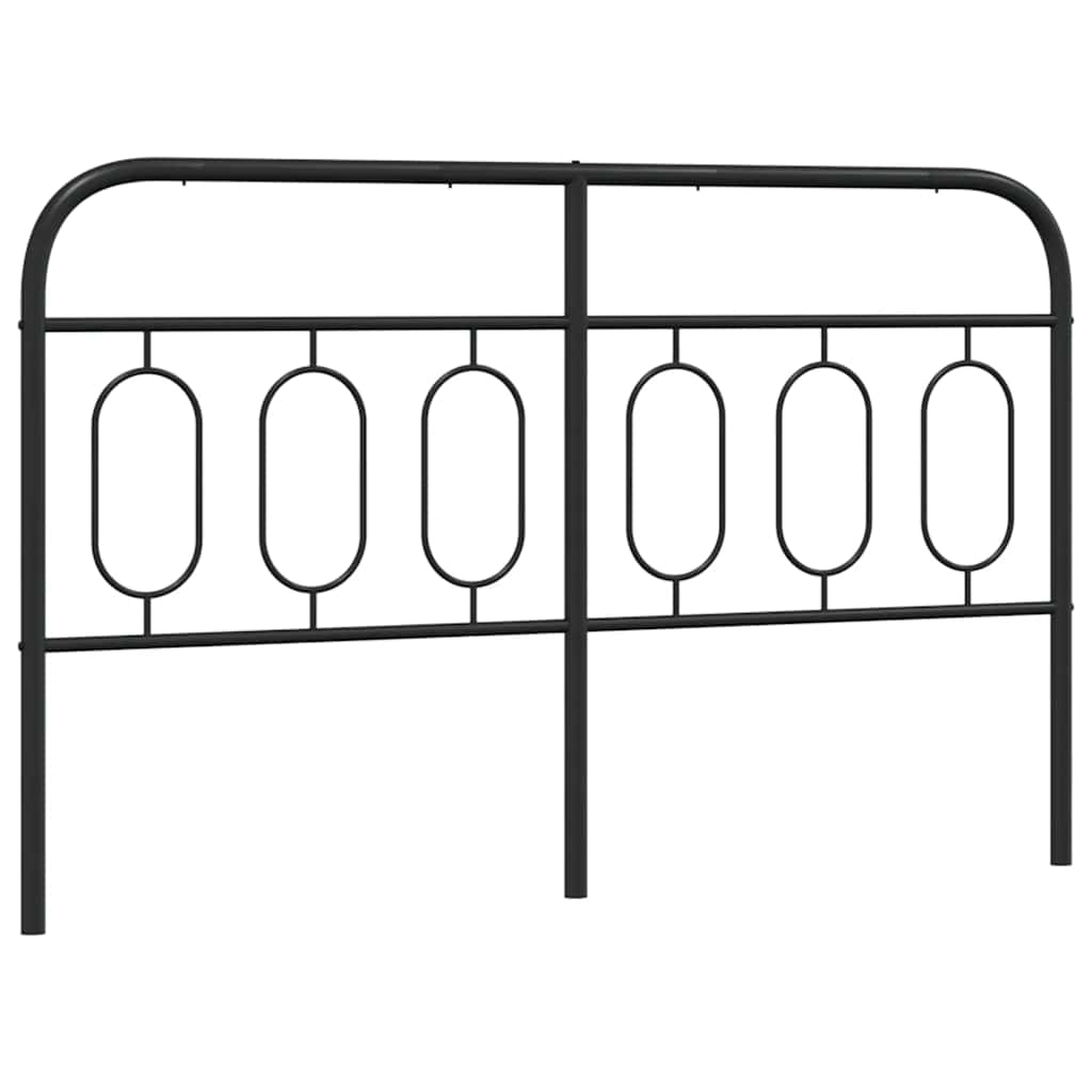 E-shop vidaXL Kovové náhradné čelo postele čierne 137 cm