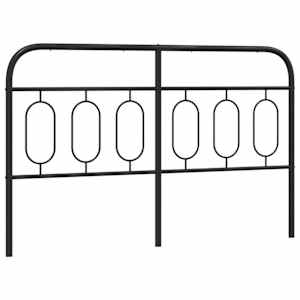 Kovové náhradní čelo postele černé 140 cm - obrázek 2
