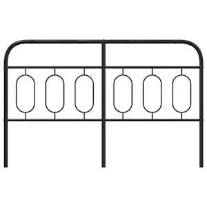 Kovové náhradní čelo postele černé 140 cm - obrázek 4