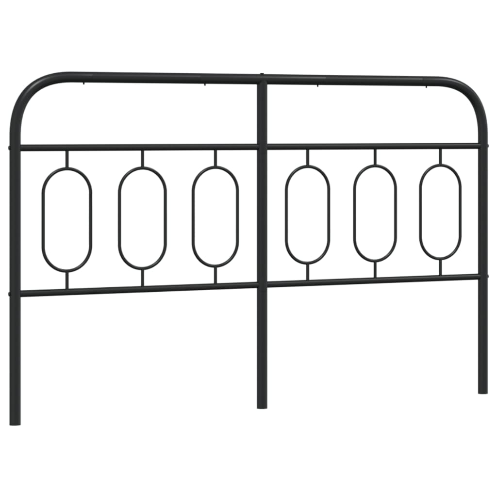 vidaXL Kovinsko posteljno vzglavje črno 150 cm