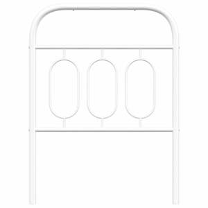 Kovové náhradní čelo postele bílé 75 cm - obrázek 4