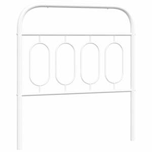 Kovové náhradní čelo postele bílé 80 cm - obrázek 2