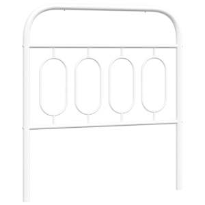 Kovové náhradní čelo postele bílé 90 cm - obrázek 2