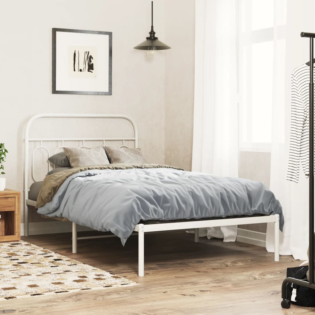 vidaXL Hoofdbord 100 cm metaal wit afbeelding