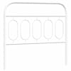 vidaXL metallist vahetatav voodipeats, valge, 107 cm
