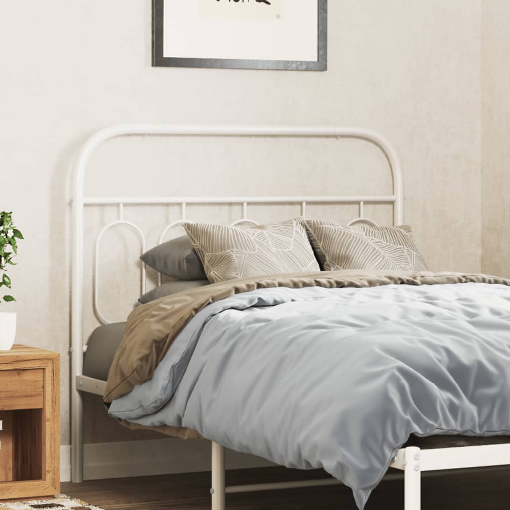 vidaXL Kopfteil Metall Weiß 107 cm