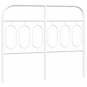 Kovové náhradní čelo postele bílé 120 cm - obrázek 2