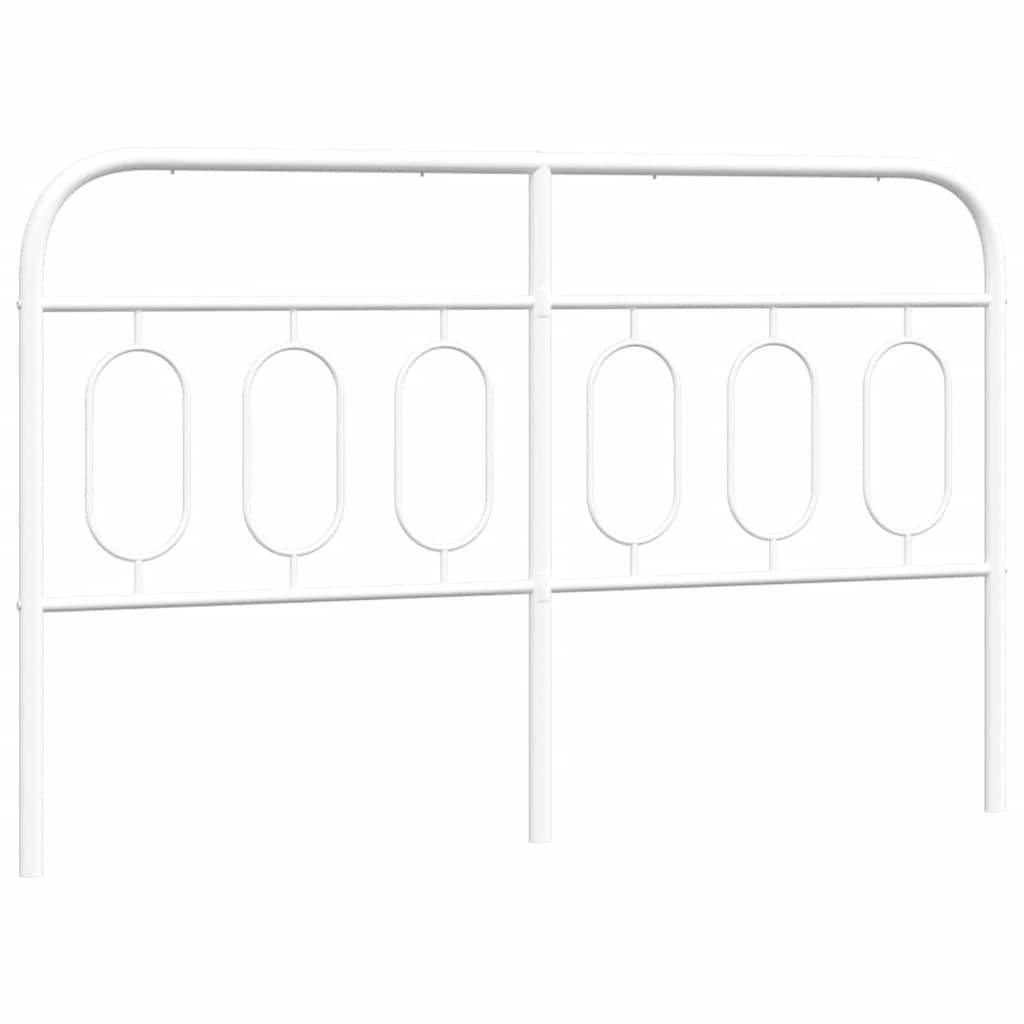 E-shop vidaXL Kovové náhradné čelo postele biele 137 cm