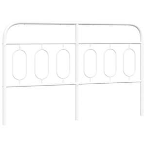 Kovové náhradní čelo postele bílé 150 cm - obrázek 2