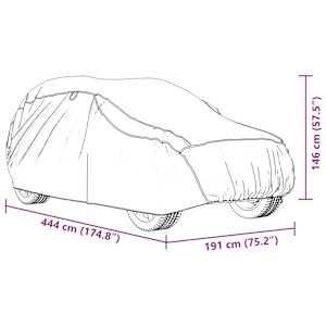 Autopotah pro SUV ochrana proti kroupám celý M šedý a stříbrný - obrázek 10