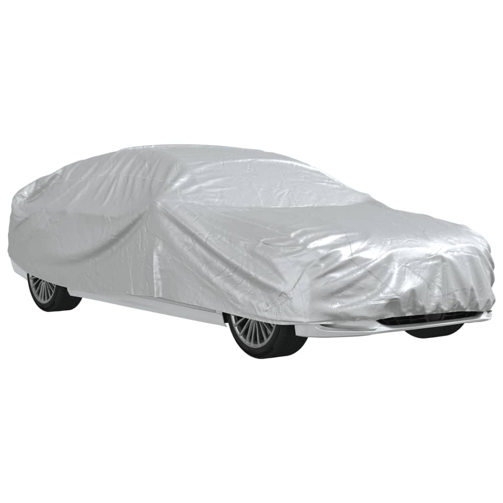 vidaXL Autopotah pro sedan s popruhy na přezky celý stříbrný XL PEVA
