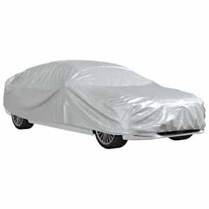 Autopotah pro sedan s popruhy na přezky celý stříbrný XL PEVA - obrázek 2