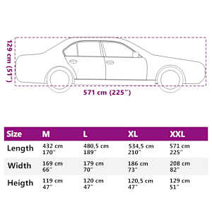 Autopotah pro sedan s popruhy na přezky celý stříbrný XXL PEVA - obrázek 11