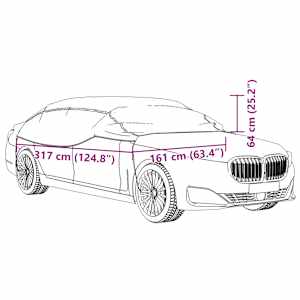 Poloviční autopotah s háčky stříbrný XL PEVA - obrázek 9