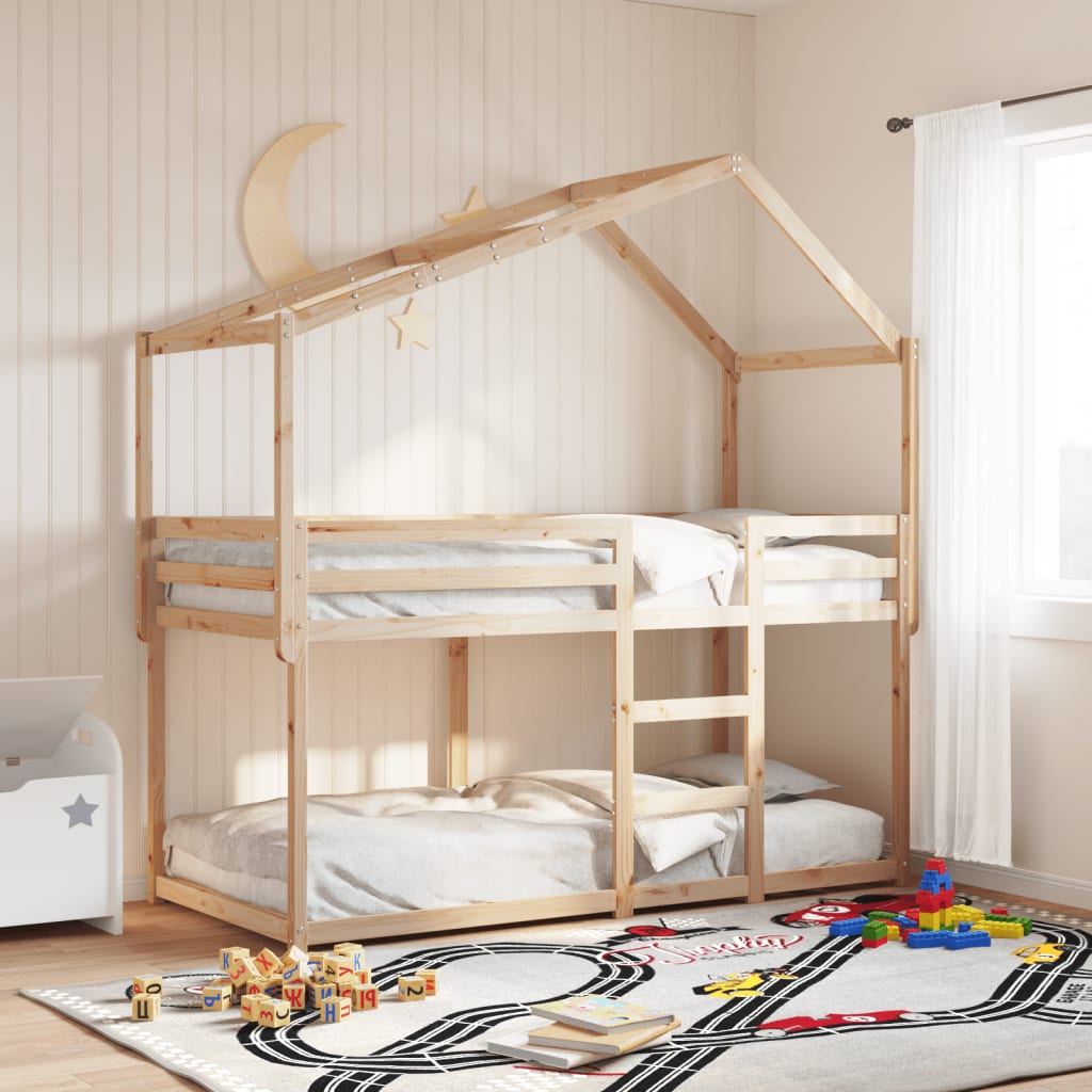 vidaXL Acoperiș pat de copii, 203x80,5x142 cm, lemn masiv de pin