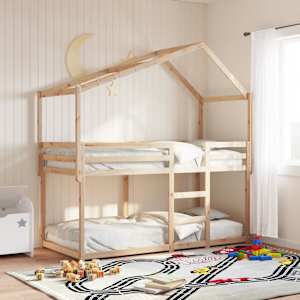 Streha za otroško posteljo 203x80,5x142 cm trdna borovina