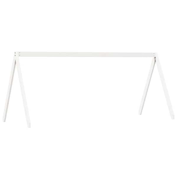 vidaXL lastevoodi katus, valge, 209 x 85,5 x 88 cm, m&auml;nnipuit